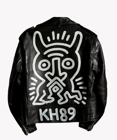 Keith Haring | Schott Motorcycle Jacket Painting (1989) | Available for Sale | Artsy