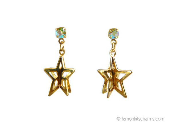 Avon 1992 Star Drop Earrings Vintage Jewelry 1990s Pierced | Etsy