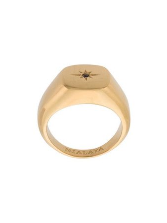 Nialaya Jewelry Skyfall Starburst Signet Ring