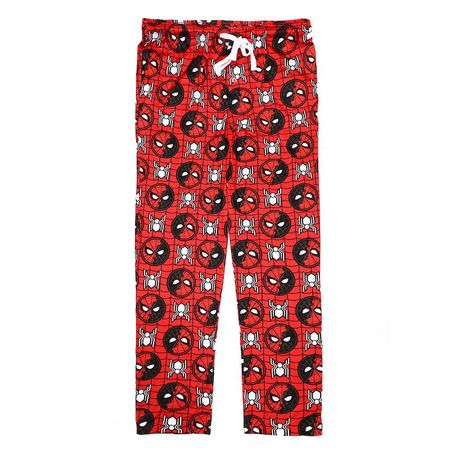 Spider-man No Way Home Peter Parker Dual Mask Men’s Red Sleep Pajama Pants : Target