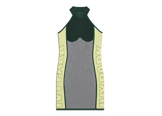 adidas Ivy Park Knit Logo Dress Dark Green/Green Tint/Yellow Tint - FW20
