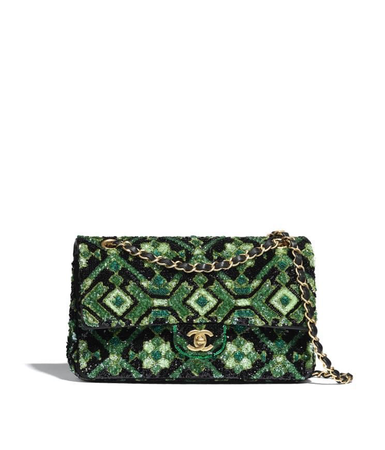 Chanel green flap bag