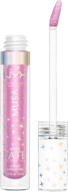 nyx musa pink glittery lipgloss