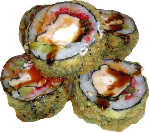 *clipped by @luci-her* Dragon Eye Sushi Roll at SUSHIYA restaurant de Sushi