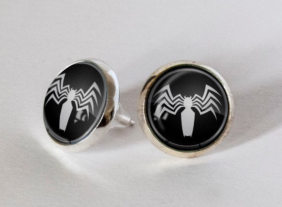 Handmade Venom Spiderman Earrings | Etsy