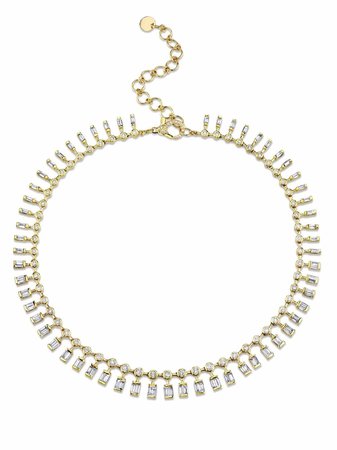 SHAY 18kt Yellow Gold Dot Dash Diamond Necklace - Farfetch