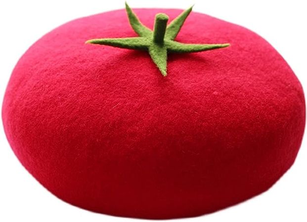 Amazon.com: YURI Lolita Juicy Peach Beret Kawaii Pink Fruits Hat Artist Painter Women Wool Cap Warming Gift : Everything Else