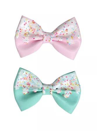 PINK & MINT ICING & SPRINKLES HAIR BOW SET