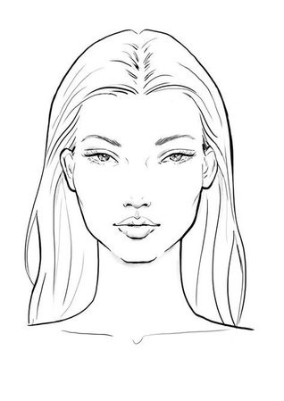 sketch makeup face