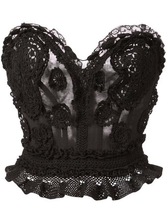 Dolce & Gabbana bustier structured lace top £3,281 - Fast Global Shipping, Free Returns