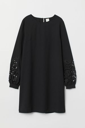 Short dress - Black - Ladies | H&M GB
