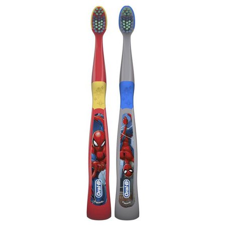 Oral-B Kid's Manual Toothbrush Featuring Marvel's Spider-Man Soft Bristles For Children And Toddlers - 2ct : Target