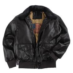 Leather aviator jacket