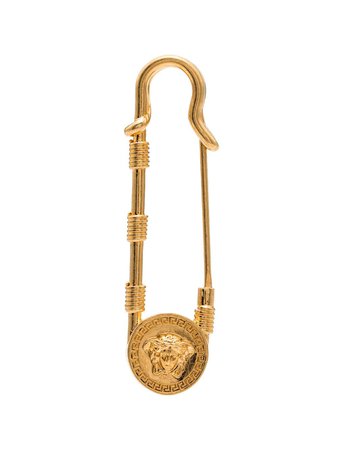 Versace Medusa Safety Pin Brooch DG6H149DJMT Gold | Farfetch