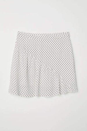 Patterned Skirt - White