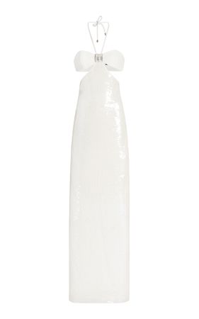 Bra-Detailed Sequined Cady Gown By David Koma | Moda Operandi