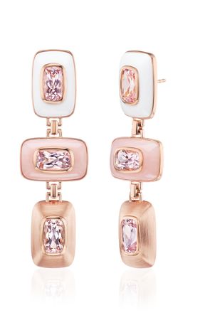 Patchwork 18k Rose Gold Morganite, Opal Earrings By Emily P. Wheeler | Moda Operandi