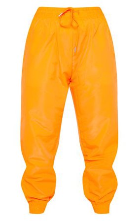 Neon Orange Drawstring Waist Pants | PrettyLittleThing USA