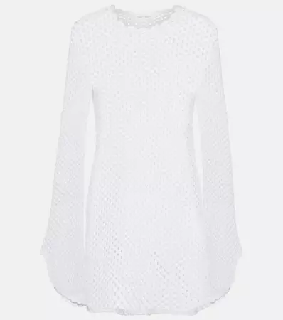 Cotton Knit Minidress in White - Chloe | Mytheresa