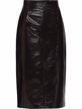 Prada Leather Pencil Skirt - Farfetch