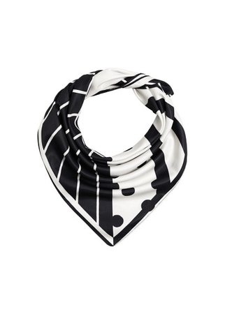 Violeta BY MANGO Printed satin scarf
