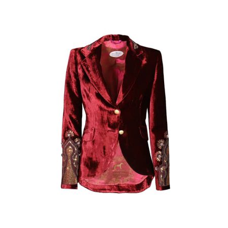 Red Velvet Blazer Romantique | The Extreme Collection | Wolf & Badger