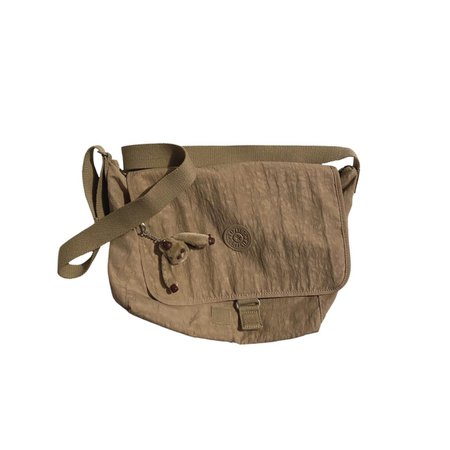brown / beige kipling messenger bag