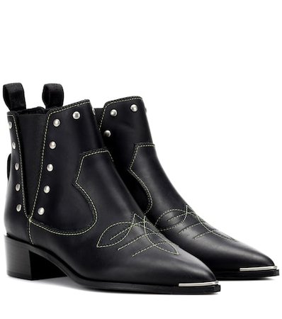 Jexy studded leather ankle boots