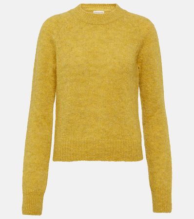 Texas Alpaca Blend Sweater in Yellow - Dries Van Noten | Mytheresa