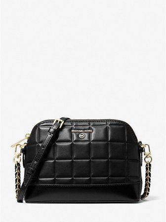 Large Quilted Leather Dome Crossbody Bag | Michael Kors