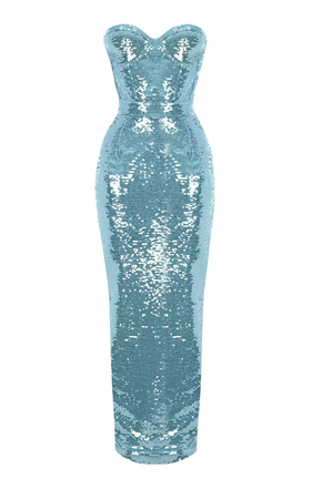 sequin blue dress