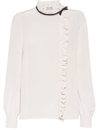Miu Miu Crepe de chine blouse £665 - Buy Online - Mobile Friendly, Fast Delivery