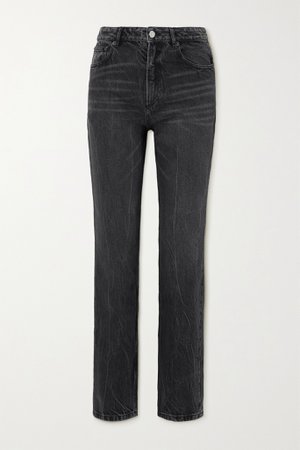 Black High-rise straight-leg jeans | Balenciaga | NET-A-PORTER