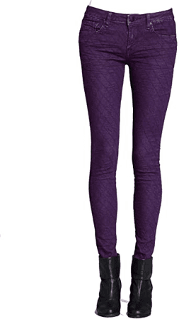 Dark purple pants with boots