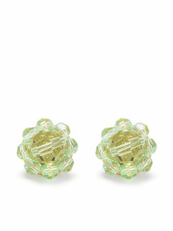 Shop Simone Rocha crystal stud earrings with Express Delivery - FARFETCH