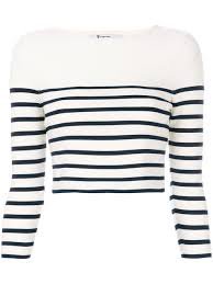 black and white striped crop top by T by Alexander Wang - Google Search