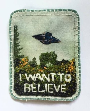 x files embroidered patch