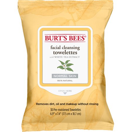 BURTS BEES - White Tea Facial Cleansing Wipes 30 Wipes