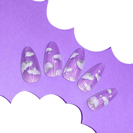 Lunar Tides Lavender Clouds Jelly Nails
