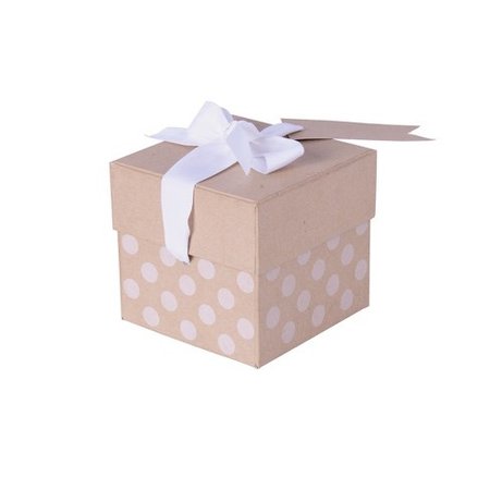 Kraft with White Dots Gift Bow - Spritz