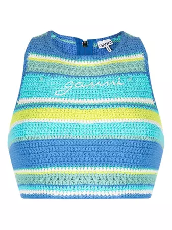 GANNI Crochet Bikini Top - Farfetch