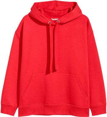 H&M+ Hooded Sweatshirt - Red