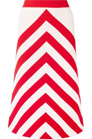 Gucci | Striped wool-blend midi skirt | NET-A-PORTER.COM