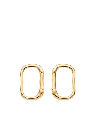 Monica Vinader 18kt Gold Vermeil Alta Capture Huggie Earrings - Farfetch