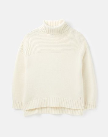 Anwen null Roll Neck Sweater , Size US 6 | Joules US white