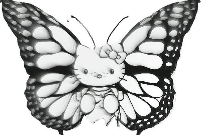hello kitty butterfly png