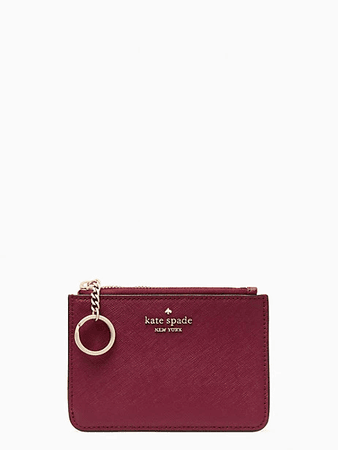 Kate Spade Card Holder Keychain Leather