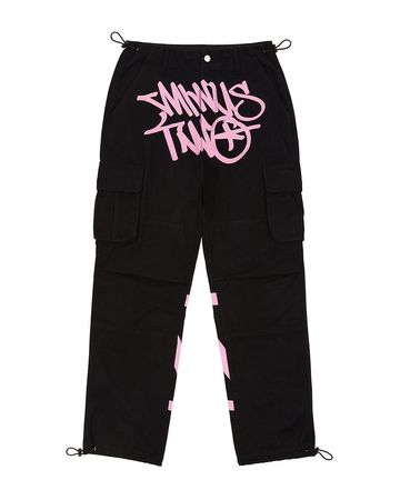 Black Graff Cargos (Pink Logo) | Minus Twø