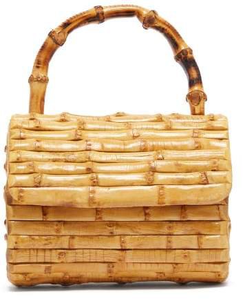 Bebel Bamboo Basket Bag - Womens - Light Brown