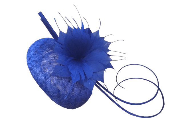 Stunning Royal Blue Pillbox Fascinator, hat, blue, wedding, royal, headband, flower, ladies, hair accessory, summer, races
